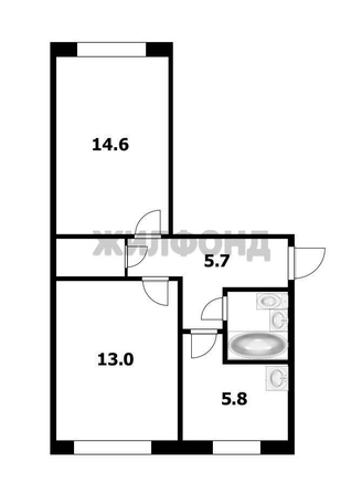 
  Продается 2-комн. квартира 43.2 м². Фото 17.