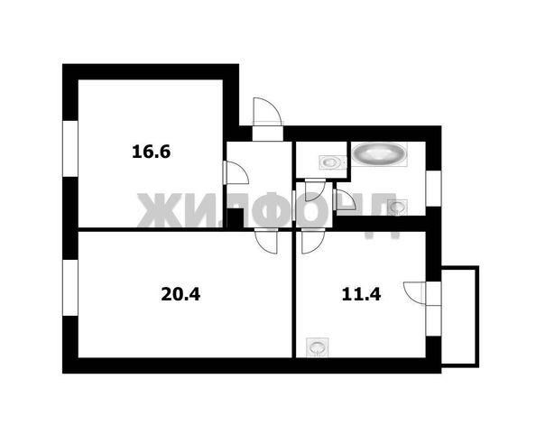 
  Продается 2-комн. квартира 57.6 м². Фото 8.