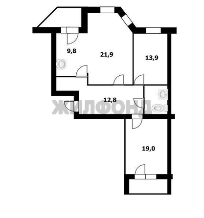 
  Продается 3-комн. квартира 85 м². Фото 33.