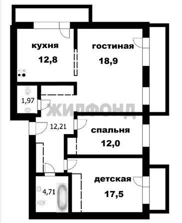 
  Продается 3-комн. квартира 96 м². Фото 27.