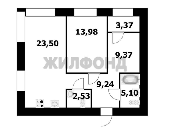 
  Продается 3-комн. квартира 65 м², в ЖК Тихомиров, башня А. Фото 19.