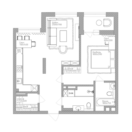 
  Продается 2-комн. квартира 64.8 м², в  Дом Нобель. Фото 3.