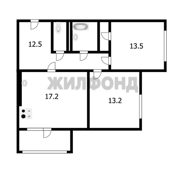 
  Продается 2-комн. квартира 61.4 м². Фото 19.