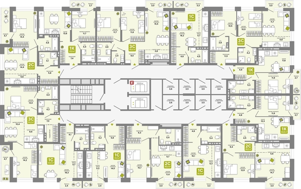 
  Продается 3-комн. квартира 64.2 м², в ЖК Счастливый квартал, дом 3. Фото 1.