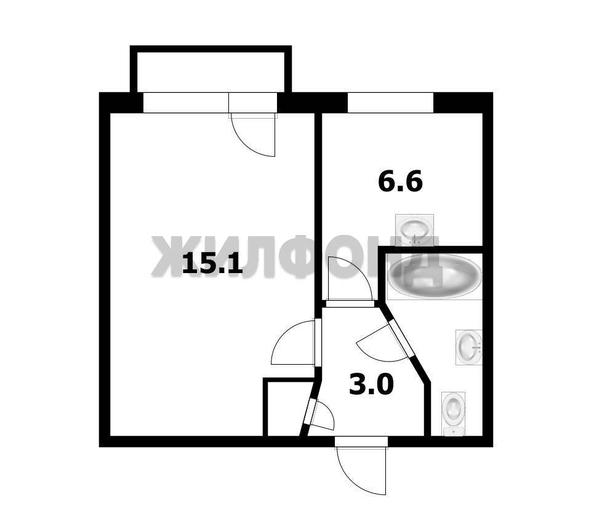 
  Продается 1-комн. квартира 30 м². Фото 2.
