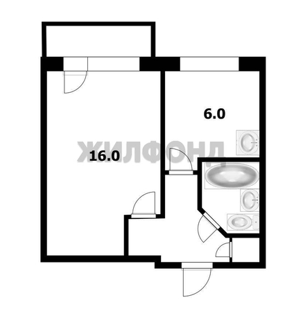 
  Продается 1-комн. квартира 29.8 м². Фото 19.