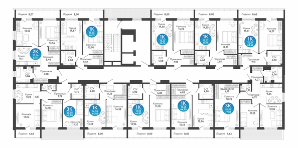 
  Продается 1-комн. квартира 48.42 м², в ЖК Семейный квартал, дом 4. Фото 1.