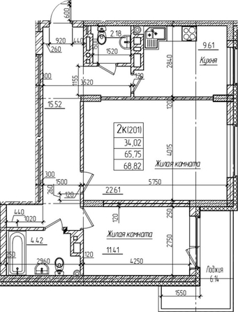 
  Продается 2-комн. квартира 65.7 м², в ЖК Возрождение. Фото 1.