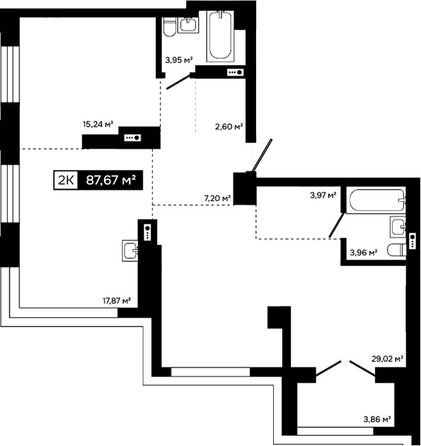 
  Продается 2-комн. квартира 83.81 м², в ЖК Платина. Фото 1.