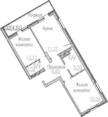 
  Продается 2-комн. квартира 63.16 м², в ЖК Пегас. Фото 1.