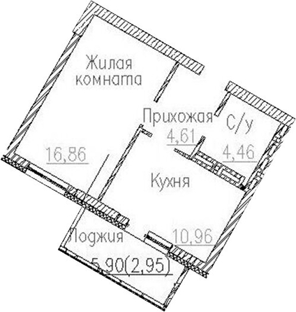 
  Продается 1-комн. квартира 36.89 м², в ЖК Пегас. Фото 1.