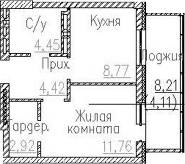 
  Продается 1-комн. квартира 32.32 м², в ЖК Пегас. Фото 1.