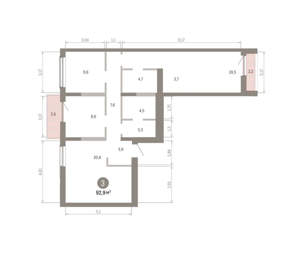 
  Продается 3-комн. квартира 92.85 м², в ЖК Европейский берег, дом 46. Фото 1.
