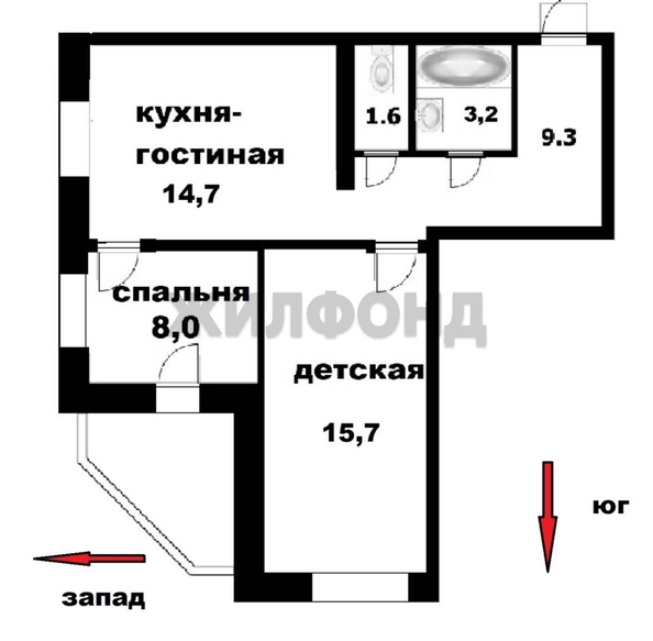 
  Продается 3-комн. квартира 52.5 м², в ЖК Аквамарин, дом 3. Фото 26.