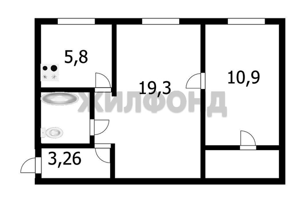 
  Продается 2-комн. квартира 44.8 м². Фото 8.