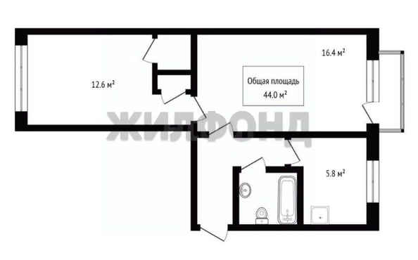 
  Продается 2-комн. квартира 44 м². Фото 8.