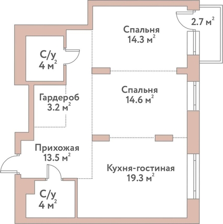 
  Продается 3-комн. квартира 72.9 м², в ЖК Флора и Фауна, 18а. Фото 1.
