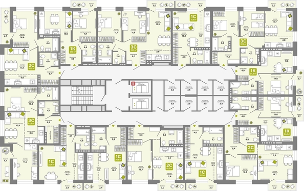 
  Продается 3-комн. квартира 63.9 м², в ЖК Счастливый квартал, дом 3. Фото 1.