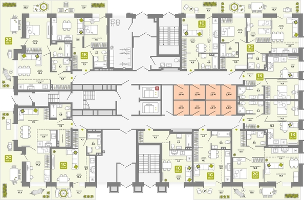
  Продается 2-комн. квартира 51.6 м², в ЖК Счастливый квартал, дом 3. Фото 1.