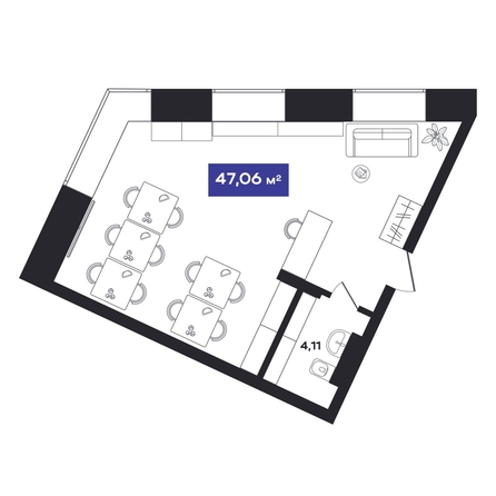 
  Продается универсальное помещение 46.9 м², в АО Гагарин Сити. Фото 2.