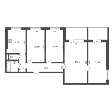 
  Продается 4-комн. квартира 74.8 м². Фото 15.