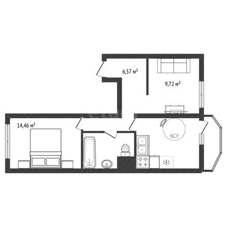 
  Продается 2-комн. квартира 54 м². Фото 10.