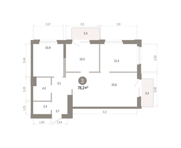 
  Продается 3-комн. квартира 78.16 м², в ЖК Город на озере. Фото 1.