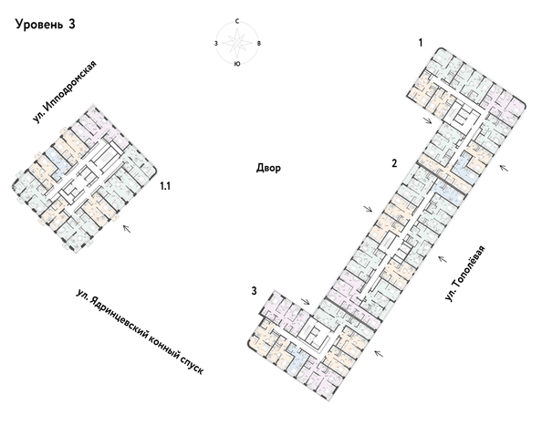 
  Продается 2-комн. квартира 67.09 м², в ЖК Страна.Тополевая, к 2. Фото 1.