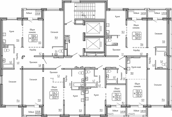 
  Продается 3-комн. квартира 87.7 м², в ЖК Самоцветы, Бирюза дом 1. Фото 1.