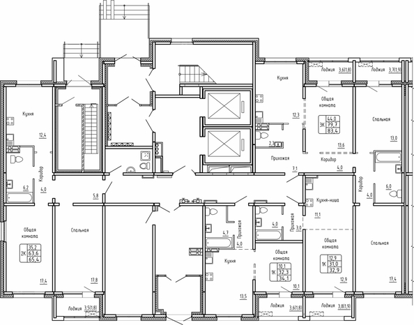 
  Продается 3-комн. квартира 83.4 м², в ЖК Самоцветы, Бирюза дом 1. Фото 1.
