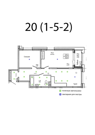 
  Продается 2-комн. квартира 66 м², в ЖК Гренландия, Лес дом №6. Фото 1.