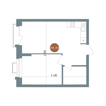 
  Продается 1-комн. квартира 39.35 м², в  19/56 Кварталы Телецентра, 3. Фото 1.