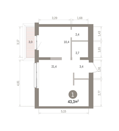 
  Продается 1-комн. квартира 43.25 м², в ЖК Европейский берег, дом 32. Фото 1.