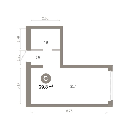 
  Продается студия 29.8 м², в  Квартал Молодость, дом 1. Фото 1.