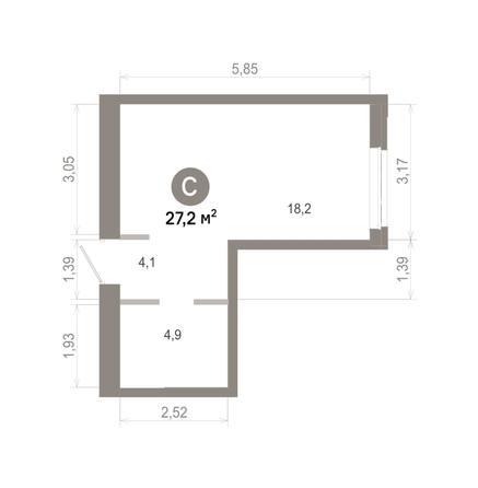 
  Продается студия 27.19 м², в  Квартал Молодость, дом 1. Фото 1.
