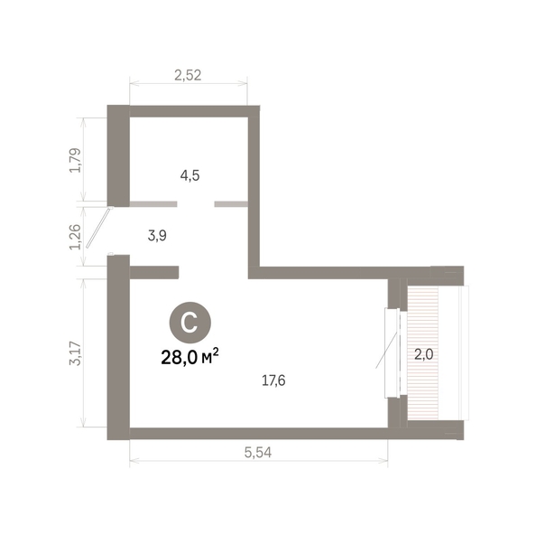 
  Продается студия 27.96 м², в  Квартал Молодость, дом 1. Фото 1.