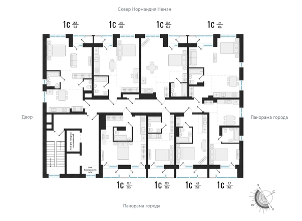
  Продается студия 45.6 м², в ЖК Нормандия-Неман, дом 3. Фото 1.