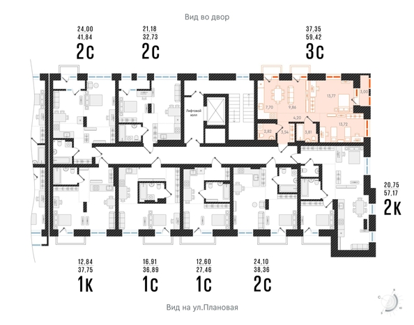 
  Продается студия 39.34 м², в ЖК Русское Солнце, корпус 6 Теремной. Фото 1.