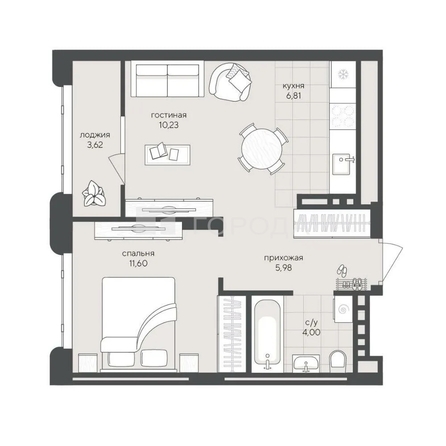 
  Продается 2-комн. квартира 42.4 м², в ЖК Новый Кедровый, дом 1. Фото 22.