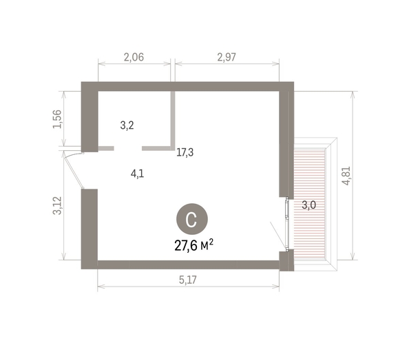
  Продается студия 27.61 м², в ЖК Европейский берег, дом 32. Фото 1.