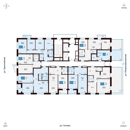 
  Продается 3-комн. квартира 59.07 м², в ЖК Салют, дом 1. Фото 1.