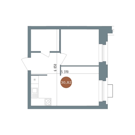 
  Продается 1-комн. квартира 30.7 м², в  19/56 Кварталы Телецентра, 2. Фото 1.