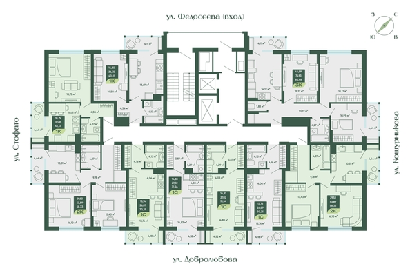 
  Продается 3-комн. квартира 84.48 м², в ЖК Мичурин. Фото 1.