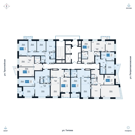 
  Продается 3-комн. квартира 71.62 м², в ЖК Салют, дом 1. Фото 1.