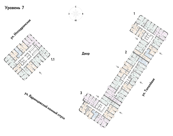 
  Продается 2-комн. квартира 52.74 м², в ЖК Страна.Тополевая, к 2. Фото 1.