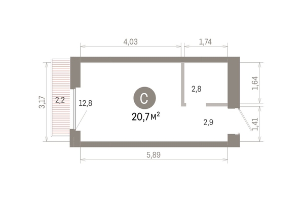 
  Продается студия 20.68 м², в ЖК Пшеница, 6.1. Фото 1.
