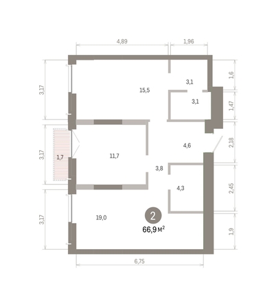 
  Продается 2-комн. квартира 66.88 м², в ЖК Европейский берег, дом 45. Фото 1.