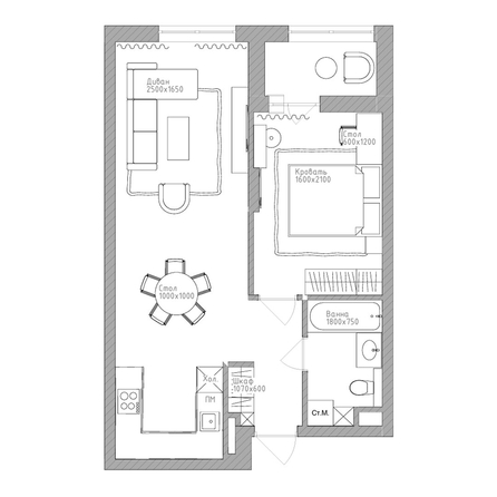 
  Продается 2-комн. квартира 50.35 м², в  Дом Нобель. Фото 1.