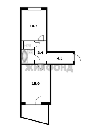 
  Продается 1-комн. квартира 37.8 м². Фото 33.