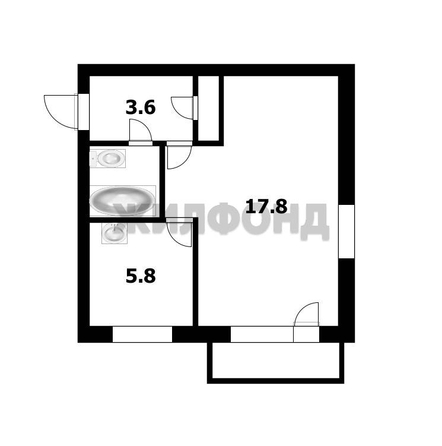 
  Продается 1-комн. квартира 30.8 м². Фото 9.